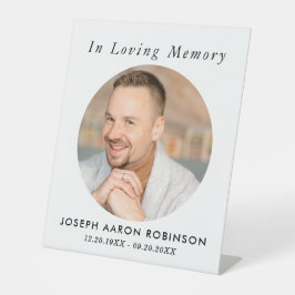 Simple Funeral Photo Modern Memorial Keepsake Sockelschild