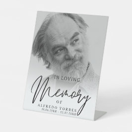 Simple Funeral Sympathy Photo Memorial  Sockelschild