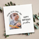 Simple Funny Forty Birthday Party Photo Napkins Serviette<br><div class="desc">Black and White Funny Birthday Custom Photo Napkins Personalized |
Happy 40th 50th 60th 70th 80th Birthday Party Custom Napkins with Photo | 
Personalize these napkins with custom text.
You could change the background color as well.</div>