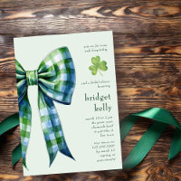 Simple Gingham Bow Elegant Irish Brautparty