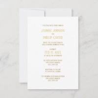 Simple Gold - 3x5 Hochzeit/Empfang Einladung
