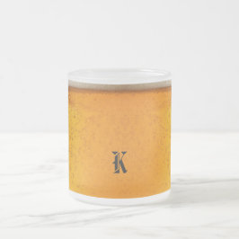 Simple Gold Beer Monogram Christmas party Mattglastasse