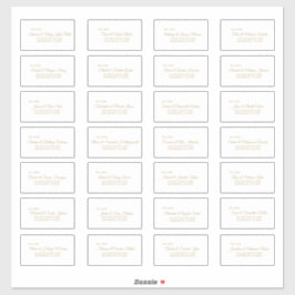 Simple Gold Calligraphy Guest Address Labels