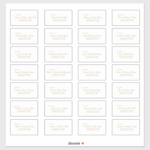 Simple Gold Calligraphy Guest Address Labels