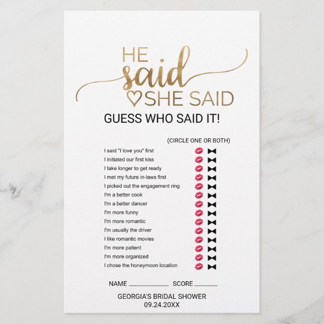 Simple Gold Calligraphy Wedding Word Search Game (Vorderseite)