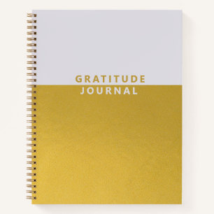 Simple Gold Foil Dankesblatt Notizbuch