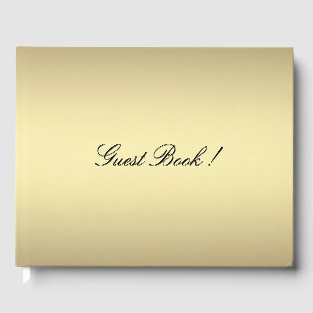 Simple Gold Guest Book Gästebuch (Vorderseite)