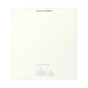 Simple Golf Fan Personal Stationery Buff Golf Cart Notizblock