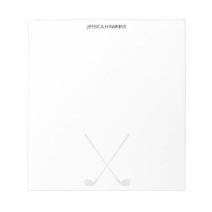 Simple Golf Fan Personal Stationery Golf Clubs Notizblock