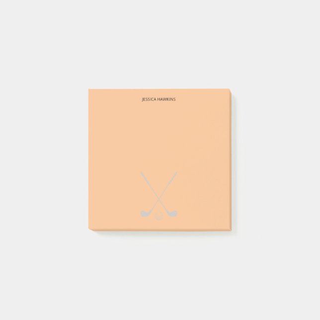 Simple Golf Fan Personal Stationery Golf Clubs Post-it Klebezettel (Vorderseite)