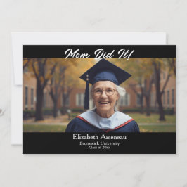 Simple Grad Garden Party Photo Floral Personalize Dankeskarte