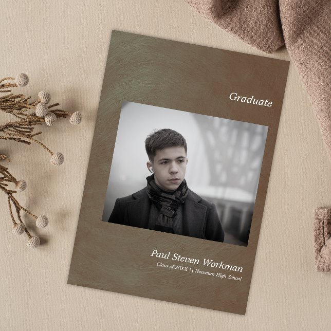 Simple Graduation Announcement Custom Photo (Von Creator hochgeladen)