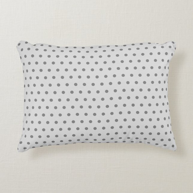 Simple Gray Polka Dot Pattern Dekokissen (Vorderseite)