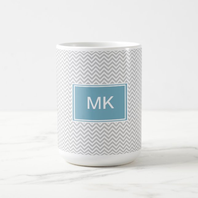 Simple Gray ZigZag Kaffeetasse (Mittel)