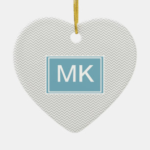 Simple Gray ZigZag Keramikornament