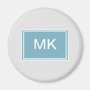 Simple Gray ZigZag Magnet