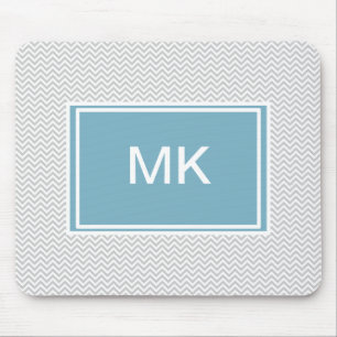 Simple Gray ZigZag Mousepad