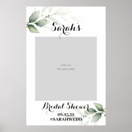 Simple Greenery Brautparty Foto Prop Poster