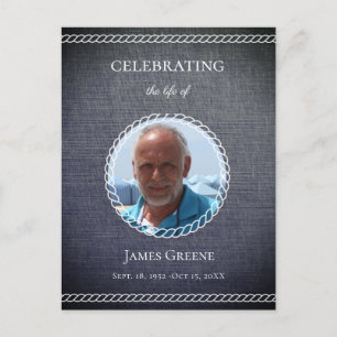 Simple Grey Photo Celebration of Life Invitation