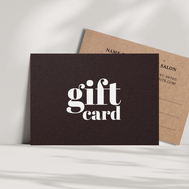 Simple gris foncé imprimé Kraft Beauty Salon (Créateur téléchargé)