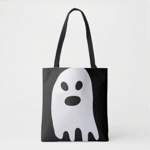 Simple Halloween White Ghost Tasche