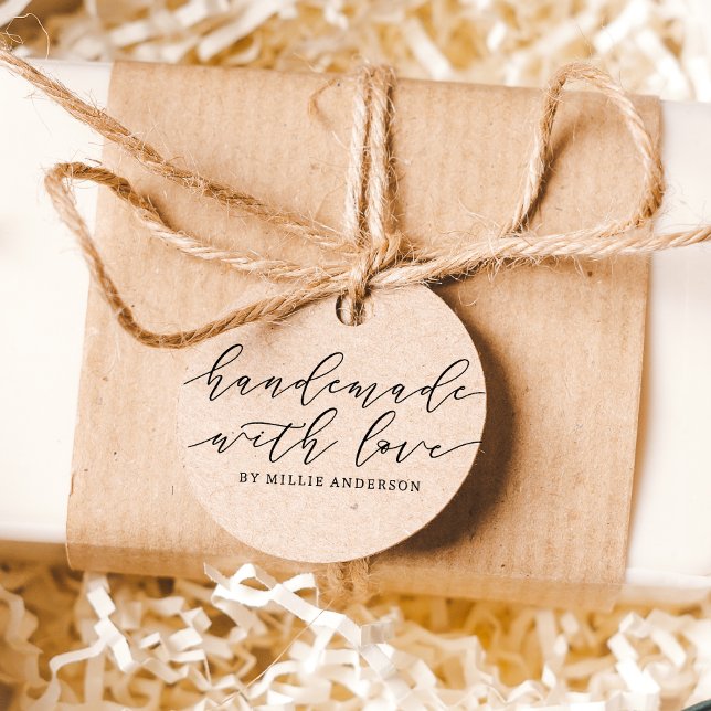 Simple Handmade with Love Script Small Business  Permastempel (Von Creator hochgeladen)