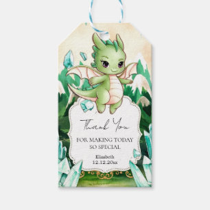 Simple Happy Dragon Baby Shower Geschenkanhänger