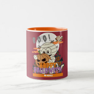Simple Happy Halloween Mummy Familie und Freunde Zweifarbige Tasse