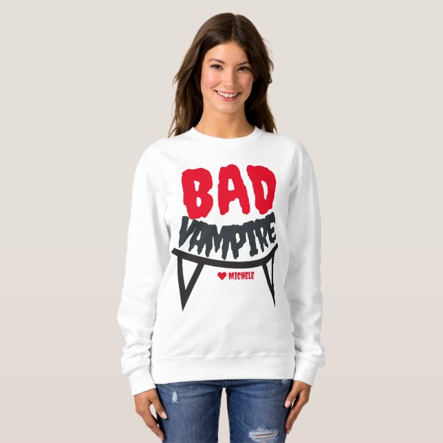 Simple Happy Halloween Vampire Familie und Freunde Sweatshirt (Vorne ganz)