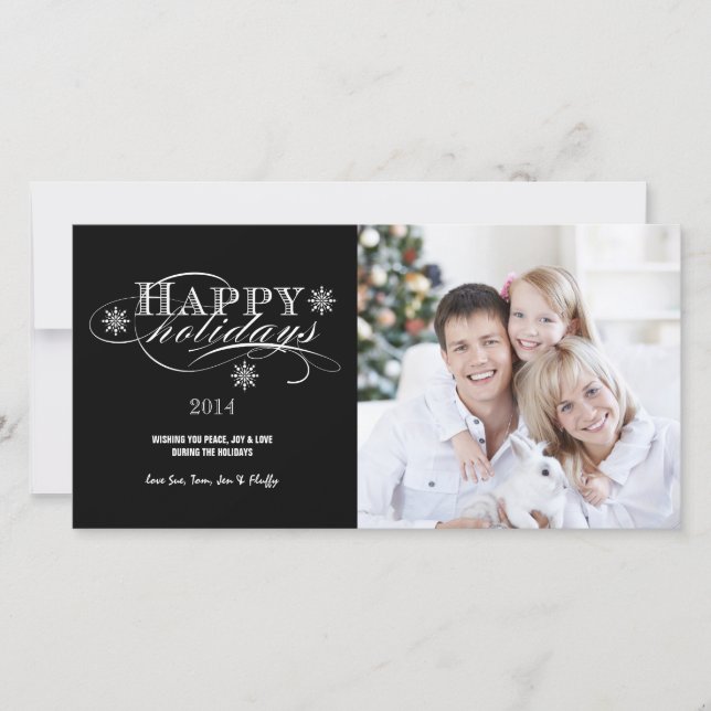 SIMPLE HAPPY HOLIDAYS 2014 CARTE PHOTO de vacances (Devant)