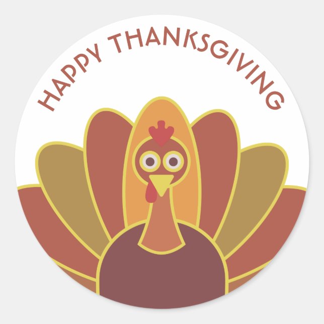 Simple Happy Thanksgiving Türkei | Aufkleber (Vorderseite)