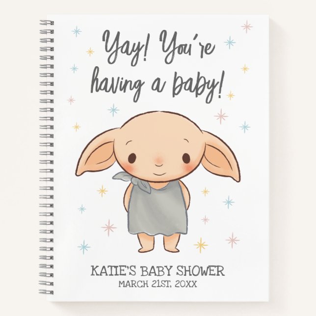 Simple Harry Potter - Dobby Baby Shower Notizbuch (Vorderseite)
