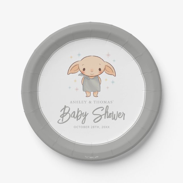 Simple Harry Potter - Dobby Baby Shower Pappteller (Vorderseite)