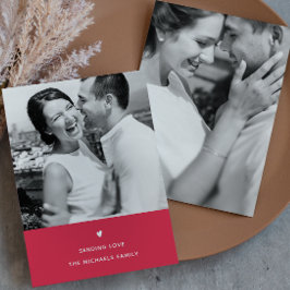 Simple Heart Red Valentine Gruß Feiertagskarte