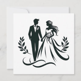 Simple Heart Wedding Thank You Card – Customizable
