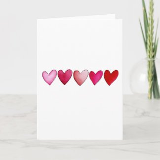 Simple Hearts Hand Drawn Minimalistic Valentine's  Karte
