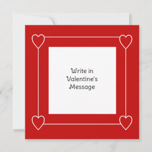 Simple Hearts Valentinstag Fügen Sie der Roten Nac Feiertagskarte