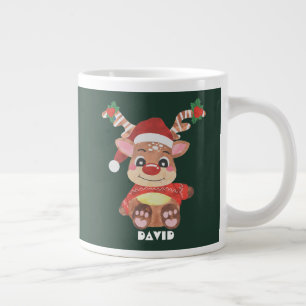 Simple Holiday Cool Trendy Rentier Weihnachten Jumbo-Tasse