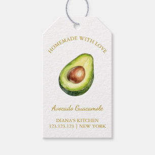 Simple Homemade Avocado GuacamoleHang Tag l White Geschenkanhänger