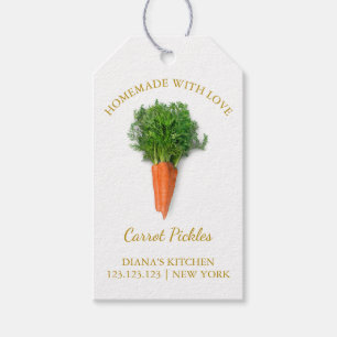 Simple Homemade Carrot Pickle Hang Tag White Geschenkanhänger