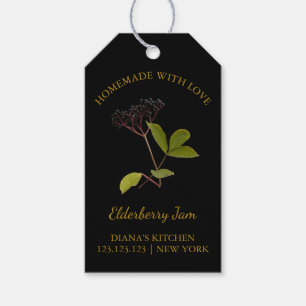 Simple Homemade Elderberry Jam Hang Tag l Black Geschenkanhänger