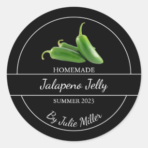 Simple Homemade Jalapeno Jelly Label Runder Aufkleber