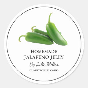 Simple Homemade Jalapeno Jelly Label Runder Aufkleber