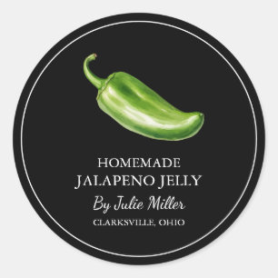 Simple Homemade Jalapeno Jelly Label Runder Aufkleber
