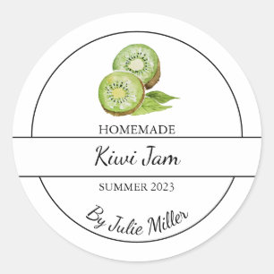Simple Homemade Kiwi Jam Label Runder Aufkleber