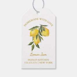 Simple Homemade Lemon Jam Hang Tag l White Geschenkanhänger