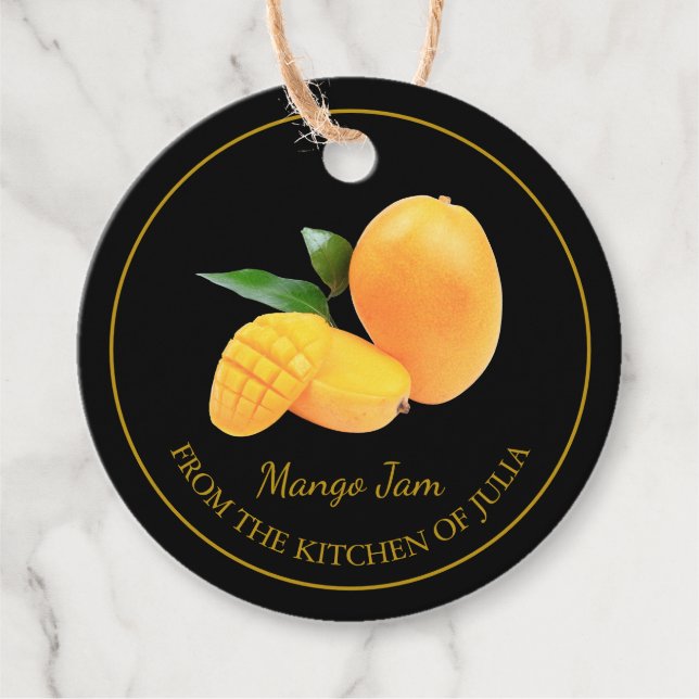 Simple Homemade Mango Jam Hang Tag Geschenkanhänger (Vorderseite)
