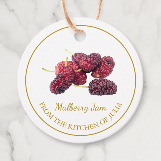 Simple Homemade Mulberry Jam Hang Tag Geschenkanhänger (Vorderseite)