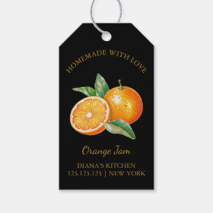 Simple Homemade Orange Jam Hang Tag l Black Geschenkanhänger