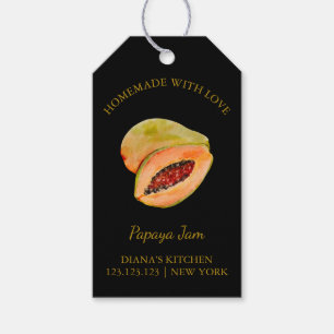 Simple Homemade Papaya Jam Hang Tag l Black Geschenkanhänger